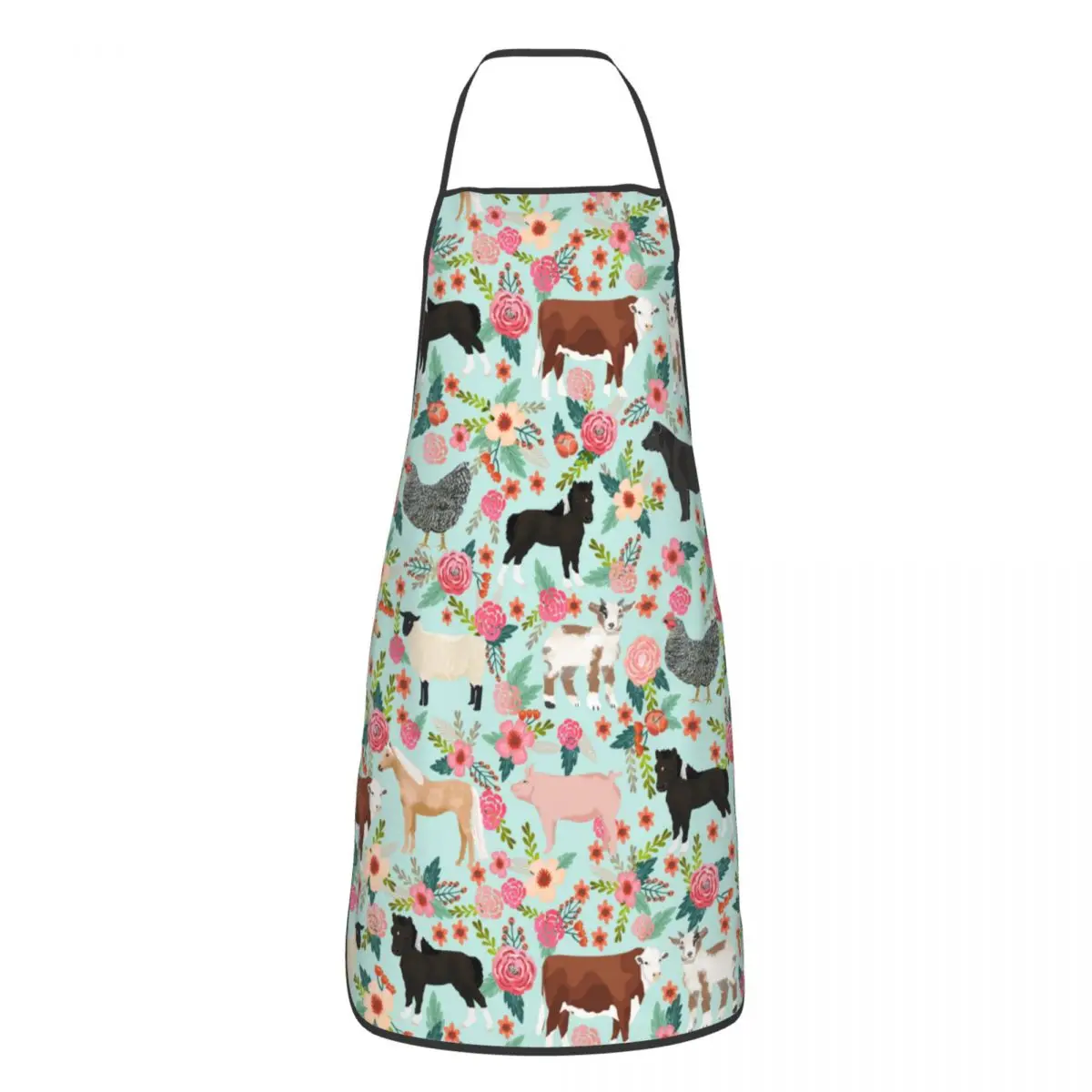 

Farm Animals Florals Aprons Animal 52*72cm Cuisine Grill Baking Bib Tablier Cooking Home Cleaning Pinafore for Chef Barista