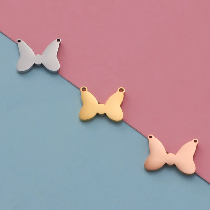 

Подвеска-бабочка из нержавеющей стали с двойным отверстием