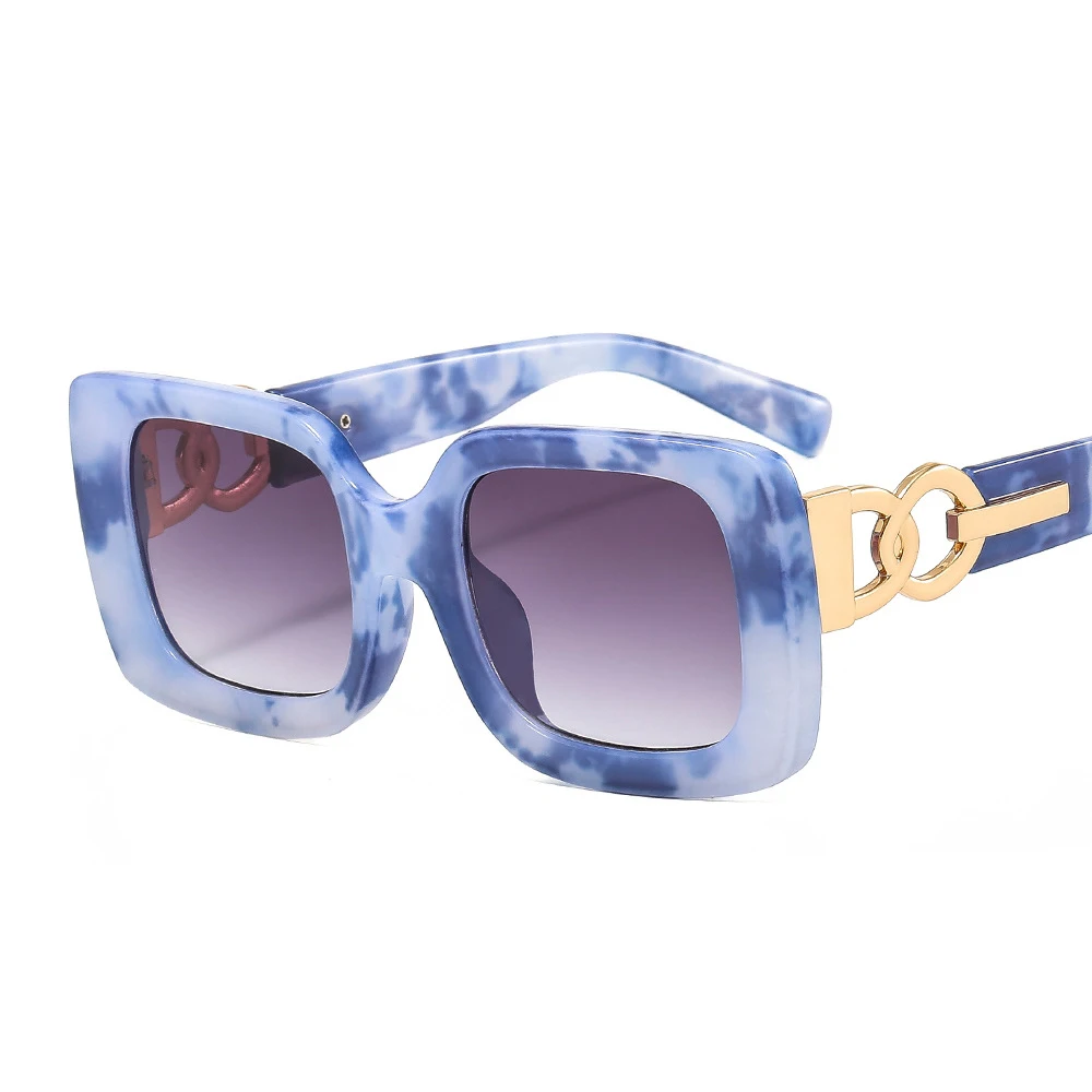 

Rock Style Fashion Women Sunglasses Square Color Texture Vintage Sun Glasses Trendy Driving Outdoor Eyeware UV400