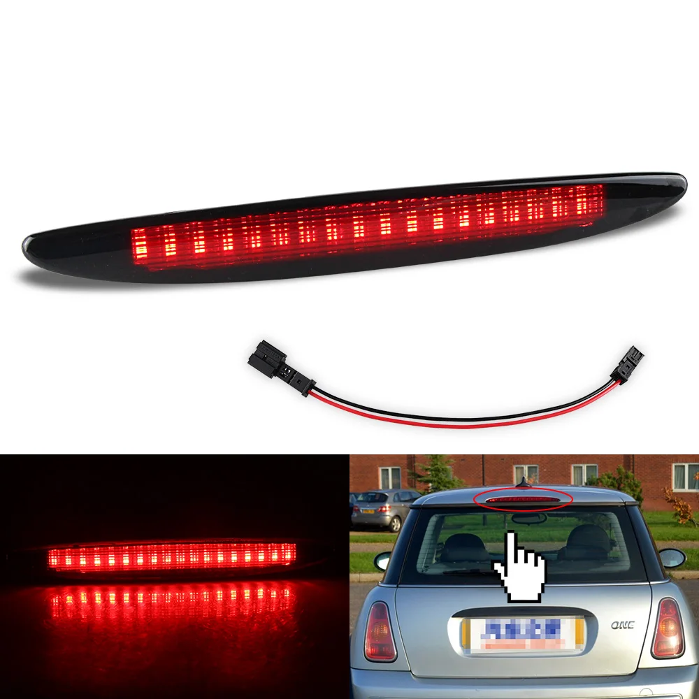 

1PC Red/Black Car Third Brake Light, Rear Tail Light Stop Lamp For-BMW Mini Cooper R50 R53 2002-2006