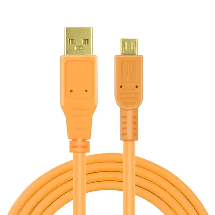 Фото Оранжевый Кабель USB 2,0 к Micro USB 5Pin, высококачественный кабель камеры A7S2 A7S A7R a7M, фотокабель на линии 3 м/5 м/8 м №5