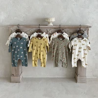 2022 new baby long sleeve casual romper cute animal print newborn loose jumpsuit cotton boy girl autumn baby clothes