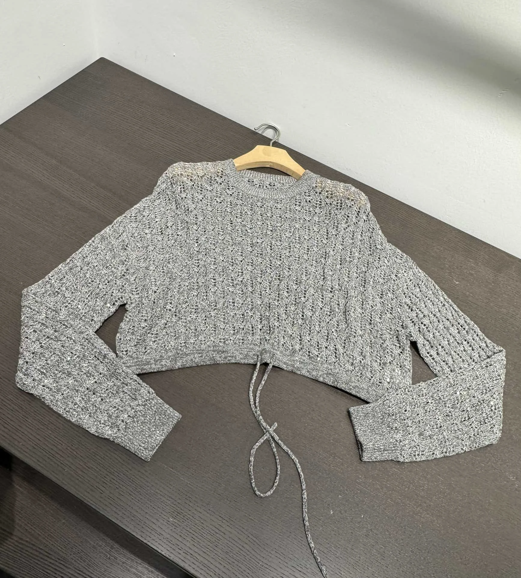 Весенне-летний женский свитер легкий льняной пуловер с блестками женская одежда