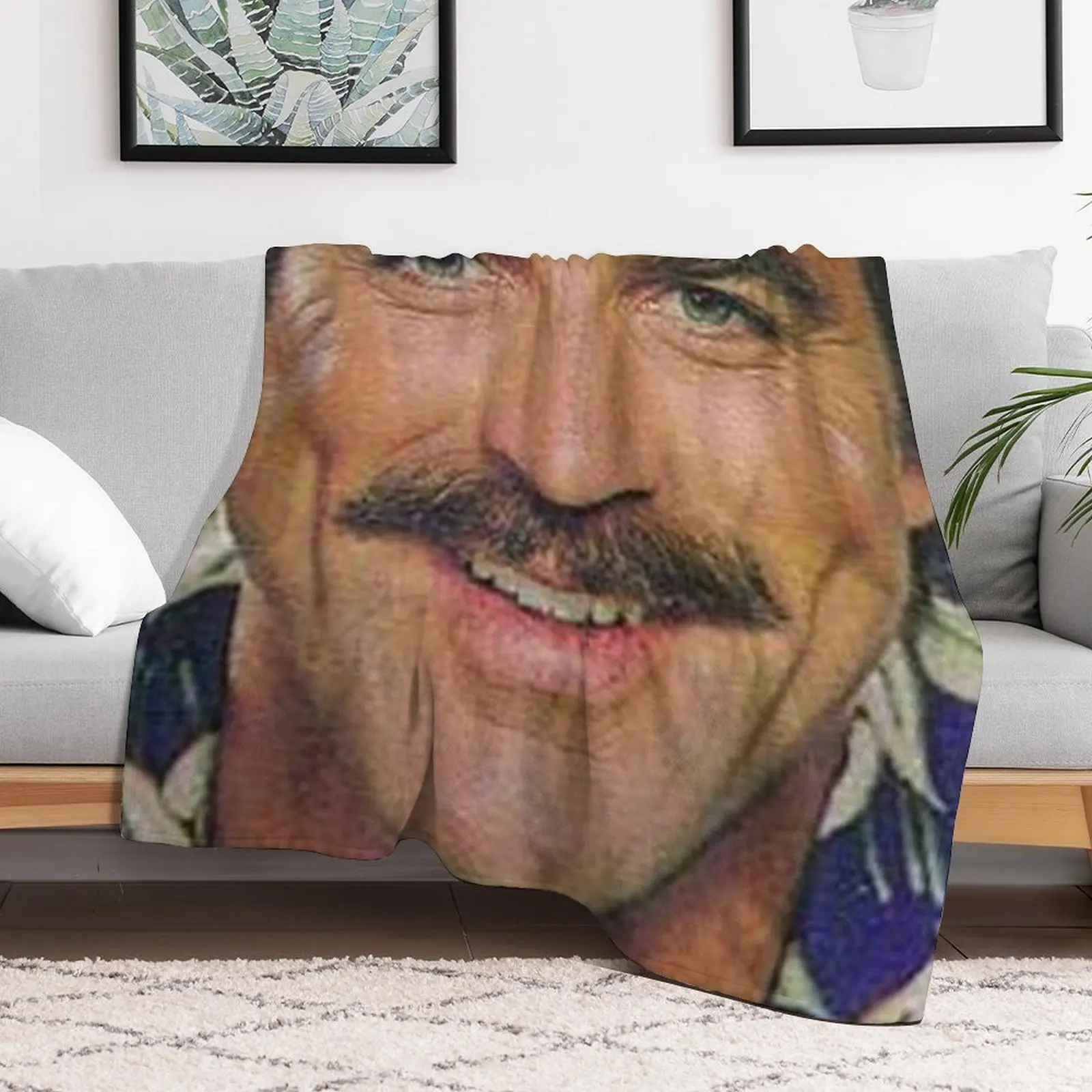 Том Selleck Забавная маска для лица Magnum P.I. Стильное одеяло самое мягкое зимы.
