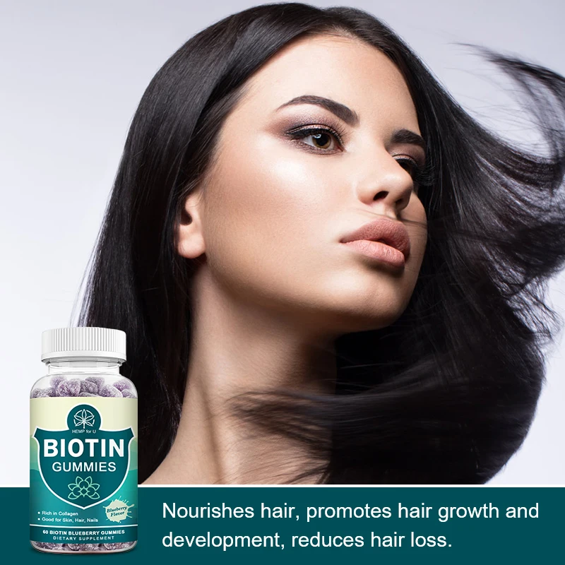 

Hemp for U Biotin Hair Growth Products Hair Women Growth Protect Joints Promote Bone Growth Health Collagen Beauty Anti-Aging