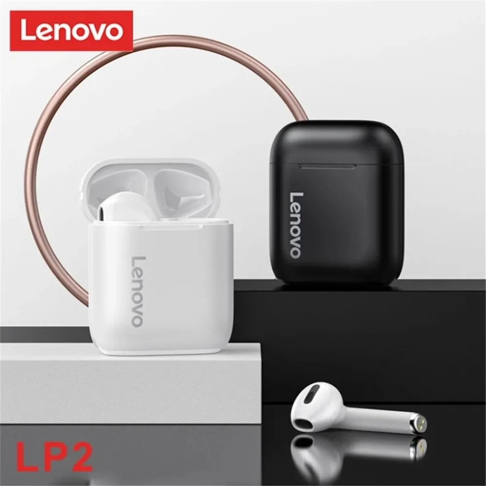 

NEW Lenovo LP2 TWS Wireless Headphone Bluetooth 5.0 Touch Control Dual Stereo Bass Earphones With Micphone Sports Earbuds