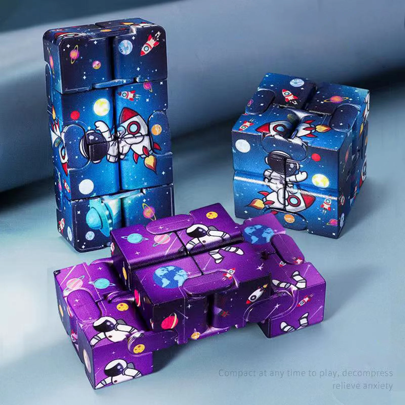 

Кубик-головоломка, прочная Изысканная игрушка для декомпрессии, волшебный кубик бесконечности для взрослых и детей, игрушки для антистресс...
