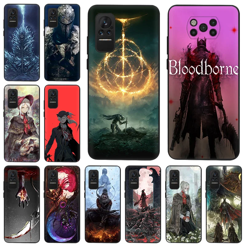 

Bloodborne Game Art Black Matte Anti-Drop Phone Case For Xiaomi Mi Poco X4 X3 Pro NFC M4 M3 F3 GT F1 A2 9 8 Lite 9T Soft Cover