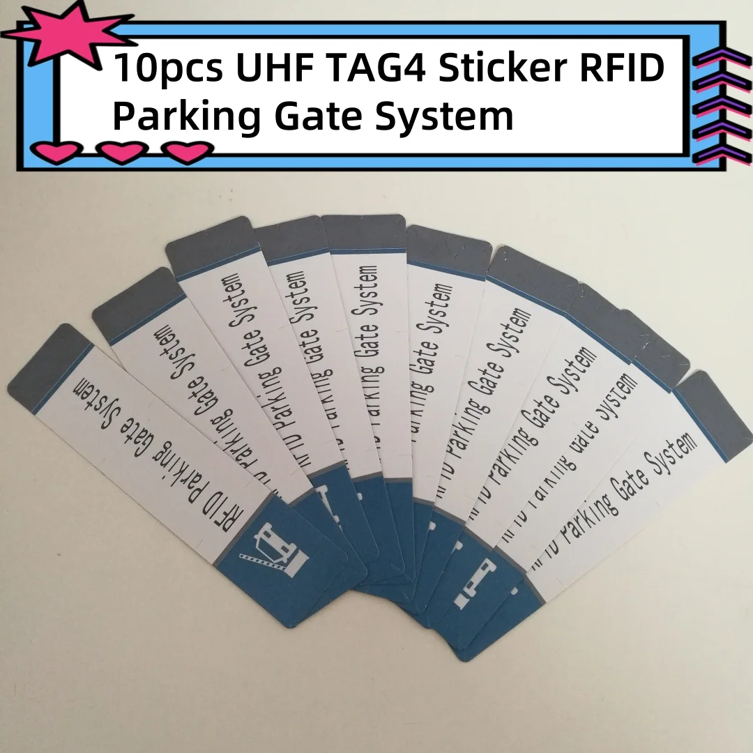

10 шт. UHF1-Tag4 зашифрованная RFID-метка для управления транспортными средствами и товарами, расстояние считывания 10 м с чипом Alien H3, наклейка на лобовое стекло