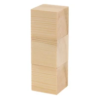 3 sizes wood cube blocks puzzle unfinished wooden pieces for model making wood crafts