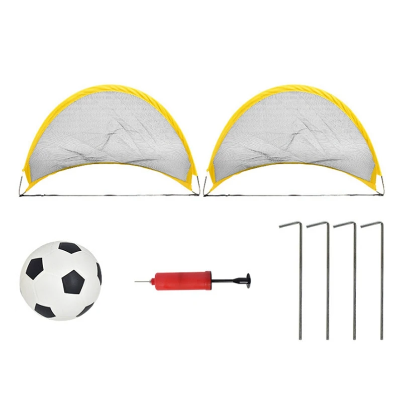 Foldable Soccer Goal Toy 65Cm Large Size Portable Net For Kids Outdoor Sports With Ball Easy Install