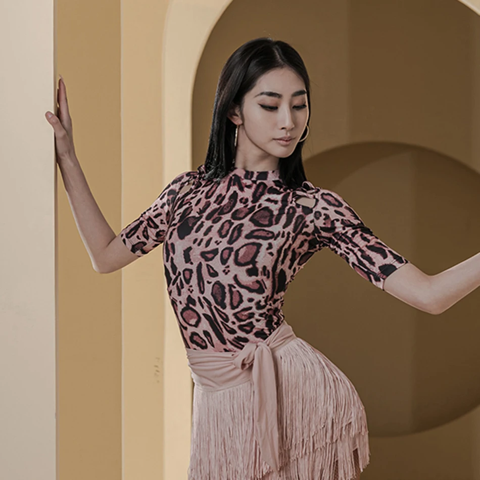 Женские топы для латиноамериканских танцев с рукавом до локтя бальных Танцев