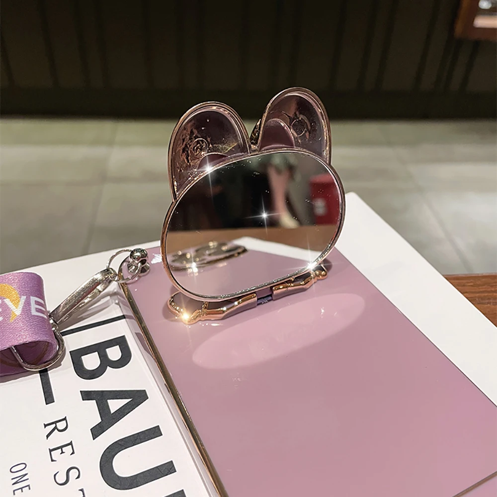 Чехол для телефона Infinix Hot 11 2021 X662 X662B с покрытием в виде кролика складная