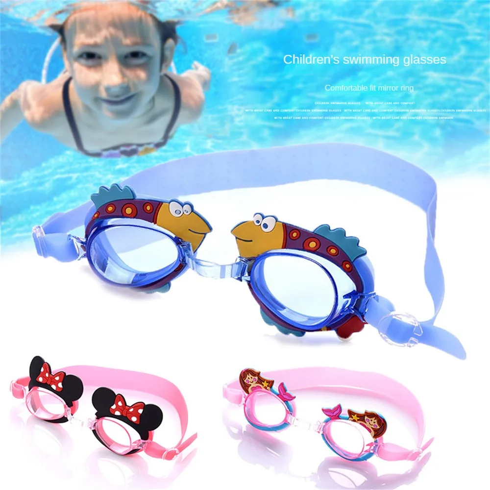 

Children Swimming Goggles Cute Cartoon Waterproof Anti-fog Silicone Diving Goggles Swimming Glasses Kids Swim Eyewear