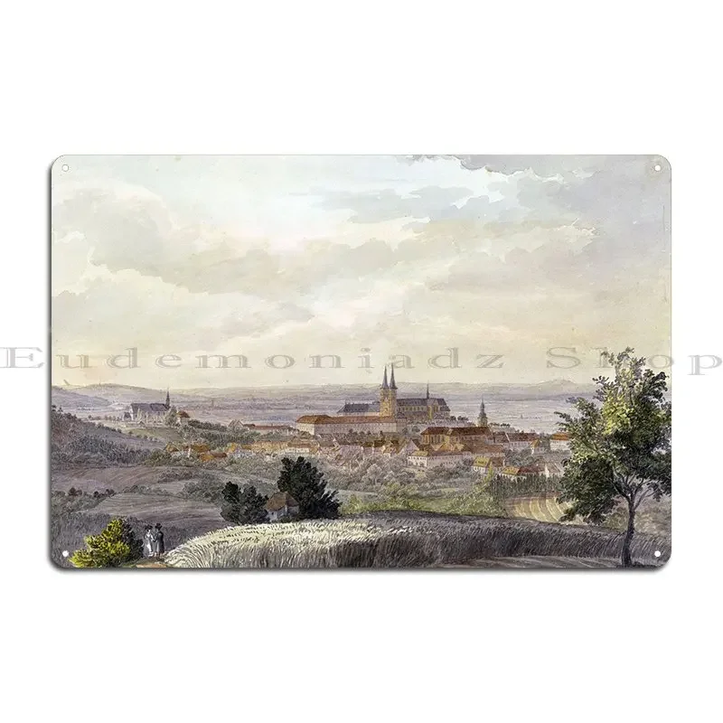 Металлическая табличка &quotВид Бамберга&quot