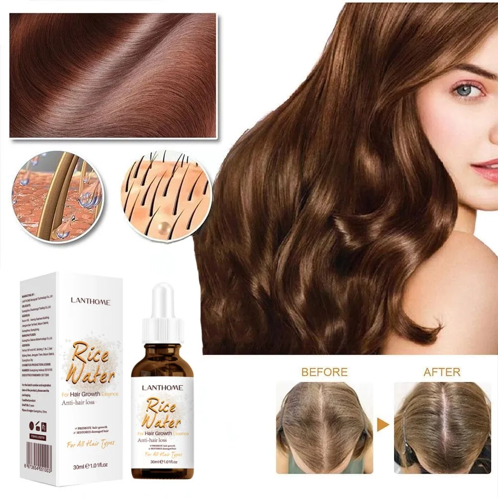 

Lanthome Rice Water Serum Prevent Skin From Sagging and Aging Reduce Hair Loss Moisturize and Moisturize Hair Smooth Hair 30ml