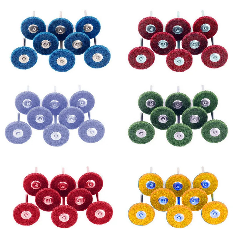 6pcs Mini Brush Abrasive Wheel Nylon Fiber Grinding Sanding Head +1pcs 3mm Shank Buffing Polishing Tools For Dremel |