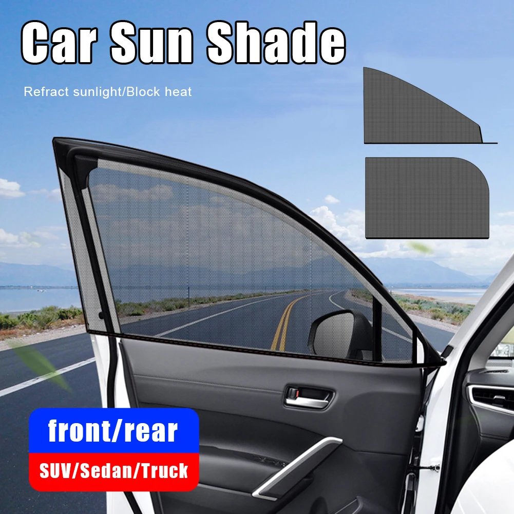 

Universal Car Side Window Sun Shade UV Protect Curtain Front Rear Window Cover Sun Visor Ventilated Mesh For Sedan SUV Truck