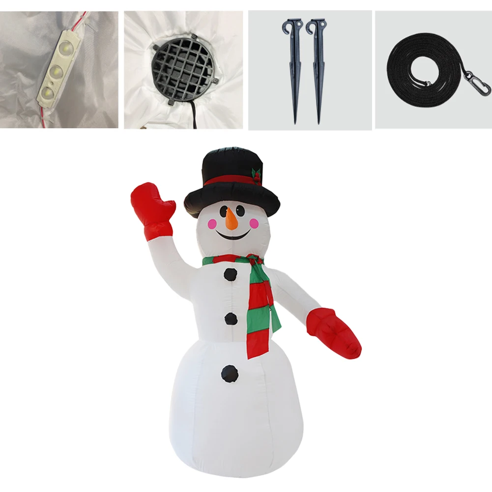

Фигурка двора 2,4 м, зимний надувной снеговик, реквизит для детей, домашняя игрушка, Рождественское украшение, уличный Санта-Клаус, портативн...
