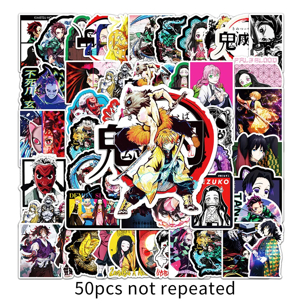 Стикеры аниме рассекающий демонов 10/30/50 шт.
