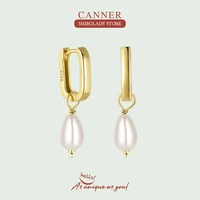 canner u shape metal 925 sterling silver earring for women drop earrings fine jewelry piercing pendientes con perlas accessories