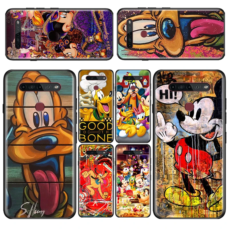 

Disney Mickey Minnie Pet Pluto For LG K92 K42 K22 K71 K61 K51S K41S K30 K20 2019 Q60 V60 V50 S V40 V30 G8S G8 X Black Phone Case