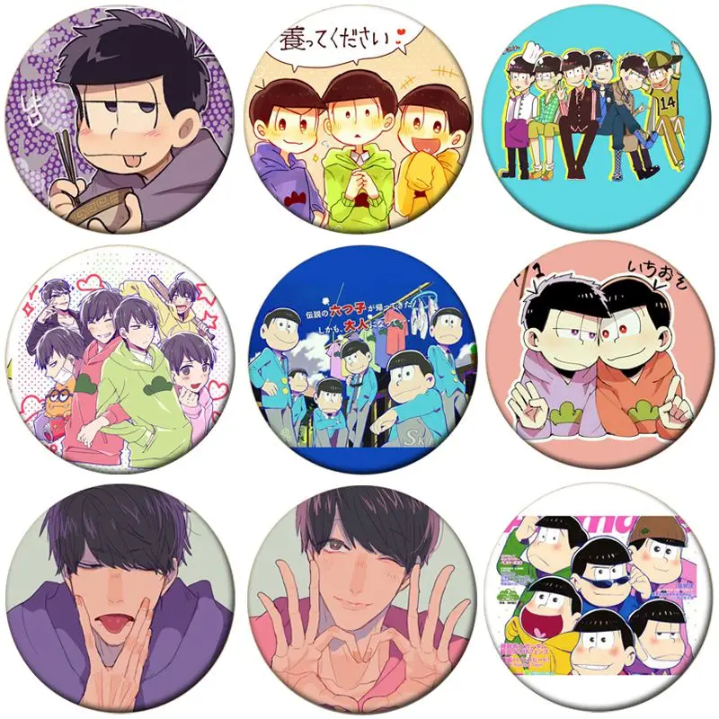 1pcs Anime Osomatsu Cosplay Badge Cartoon Karamatsu Choromatsu Ichimatsu Jyushimatsu Brooch Pins Collection Badges for Backpacks |