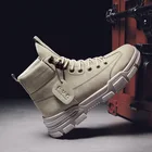 Мужские тактические армейские ботинки в стиле милитари, дышащие кожаные сетчатые высокие повседневные ботинки, пустынная рабочая обувь, мужские Ботильоны SWAT, боевые ботинки M6