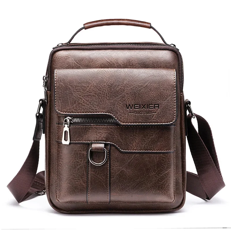 

Men Crossbody Bag Men Shoulder Ba Zippers Handba Large Capacity Artificial Leather Bag For Male Messenger Tote Ba bolsa 가방
