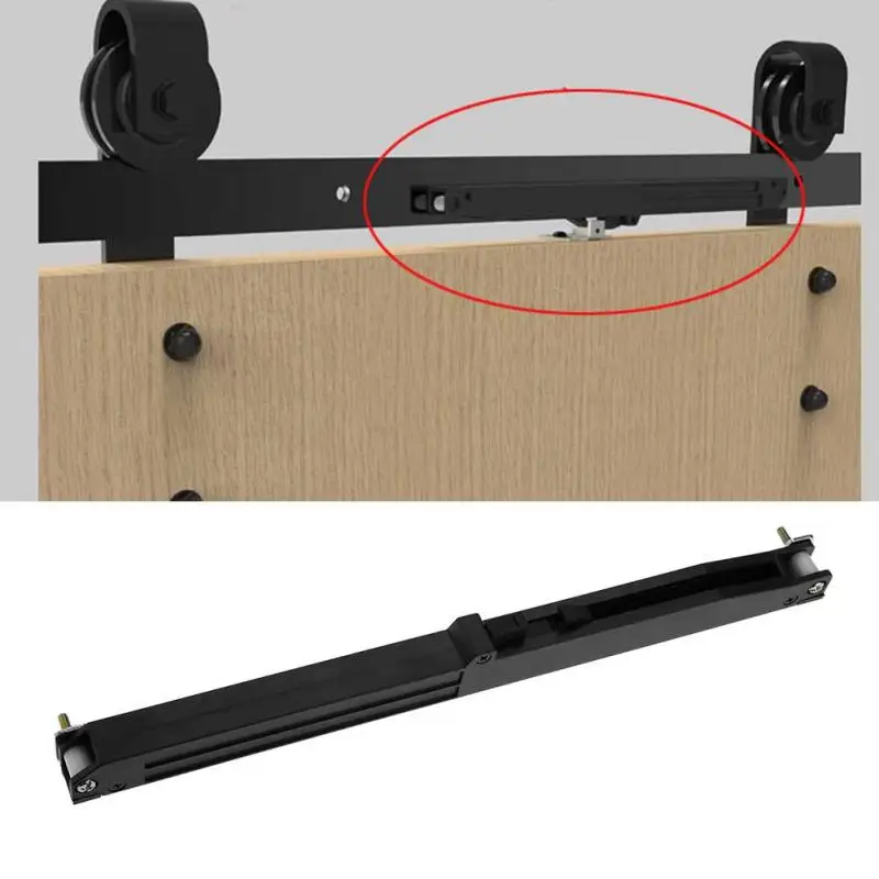 1Set Door Slide Damper Soft Close Slides Mechanism Furniture Remission Accessory For Guide Sliding Rail Barn Wood Door Hot Sale