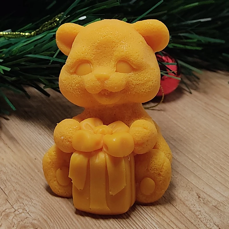 Форма пищевой силикон молд Тигренок с подарком |