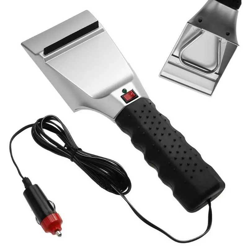 

Snow Shovel For Car Durable Heated Car Window Snow Scraper Easy To Use Car Window Frost Removal Tool