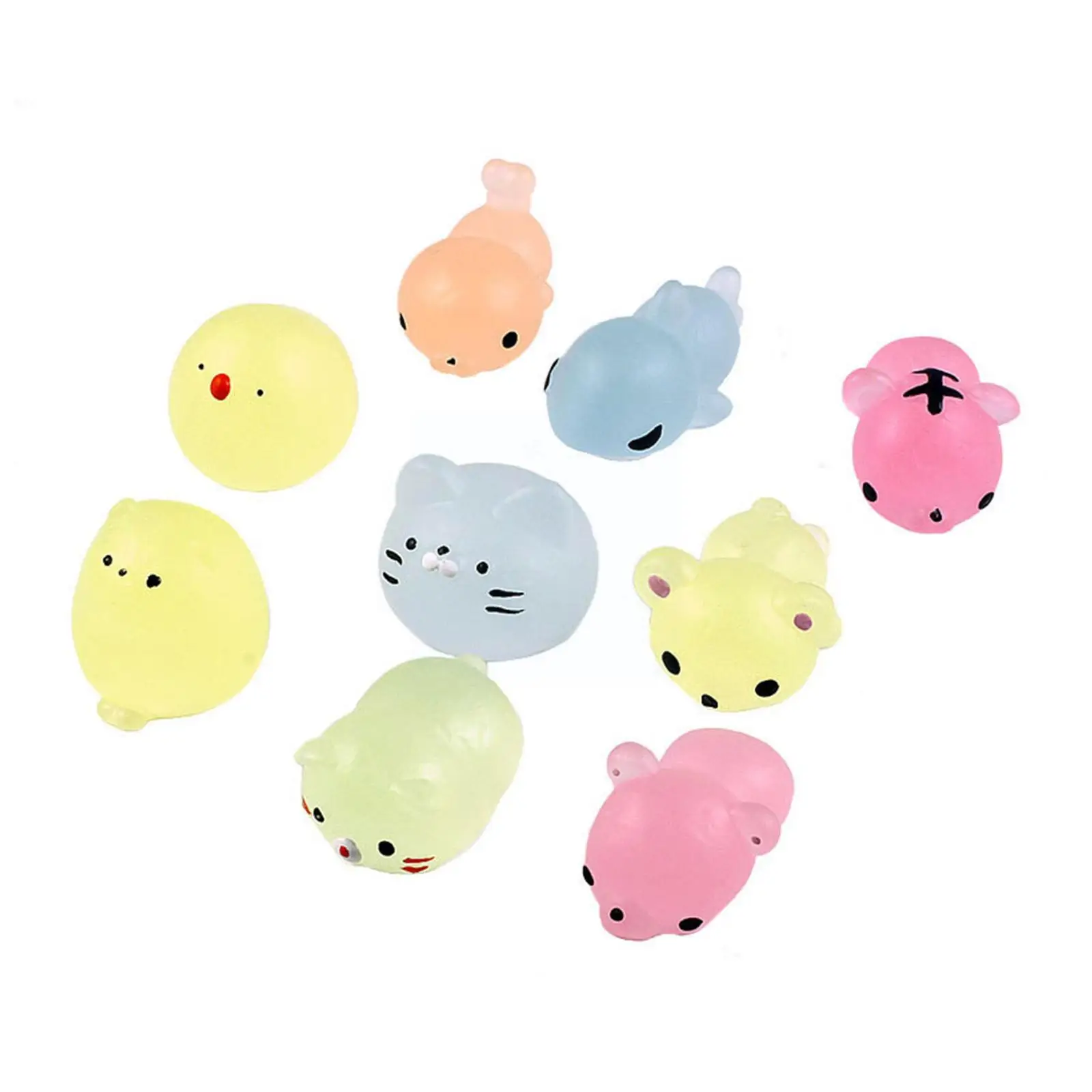 

200pcs Glowing Light Fidget Squishy Animal Squeeze Toys Decompression Toy Bubble Ball Stress Relief Gift For Kids L5j1