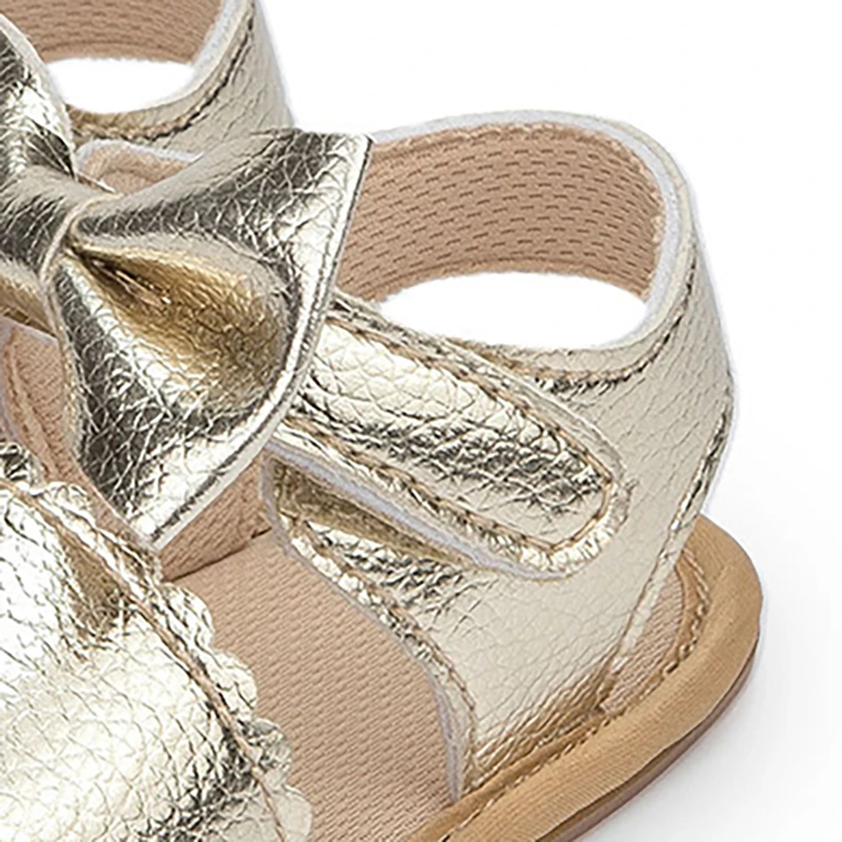 Модные очаровательные удобные дышащие детские сандалии с бантом летняя домашняя