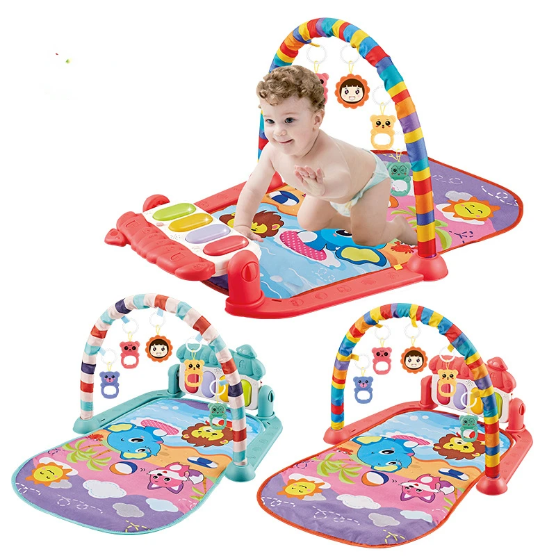 

Модный детский игровой коврик для пианино с музыкой и педалью, игровой коврик для пианино с педалью, игрушки для малышей 0-36 месяцев