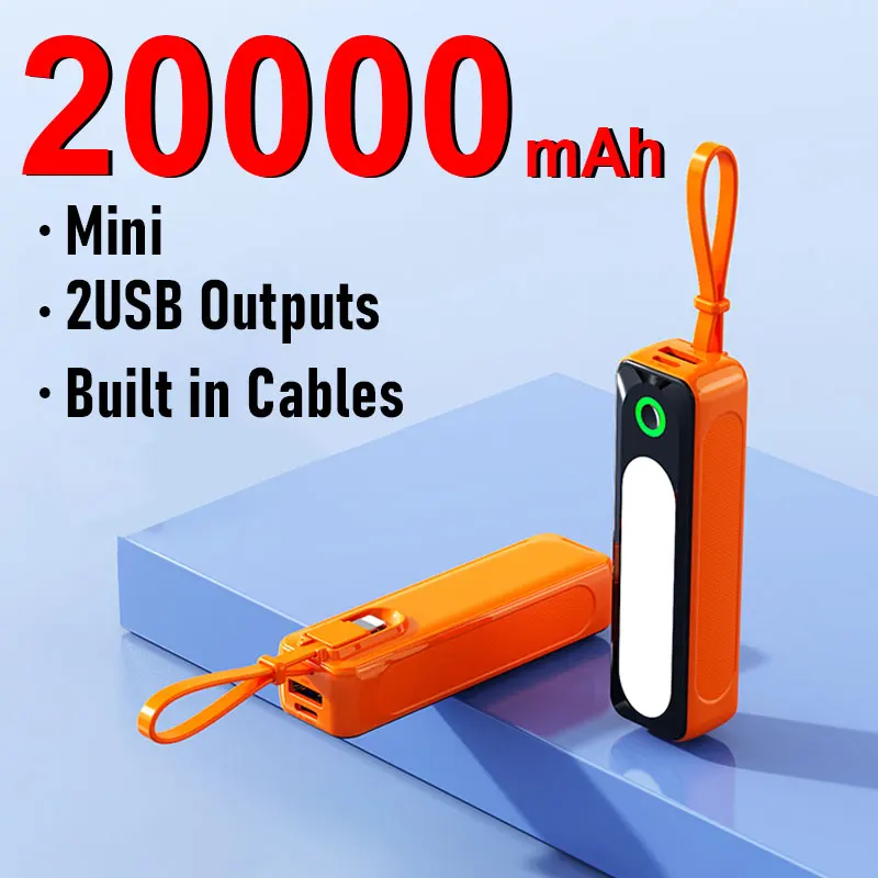 

Мини-аккумулятор внешний на 20000 мА · ч с кабелем для быстрой зарядки