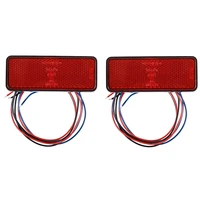 2x led reflector red rear tail brake stop marker light truck trailer suv motorcycle