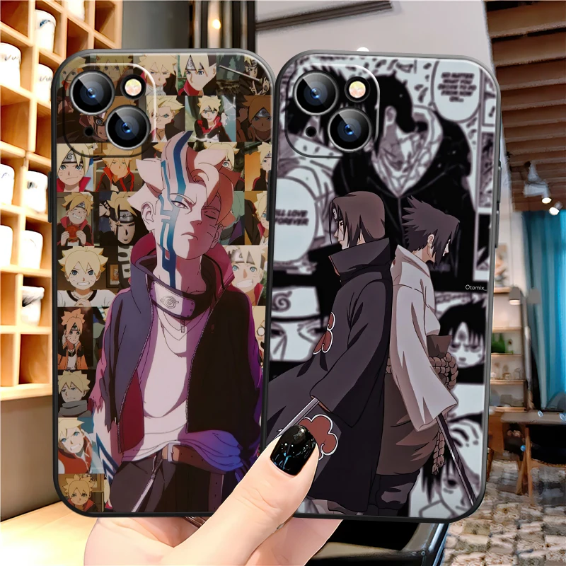 

NARUTO Japan Anime Phone Case For iPhone 12 13 11 Pro MAX 6 6S 7 8 Plus X XS XR Mini SE 2020 Back Silicone Cover Black Coque