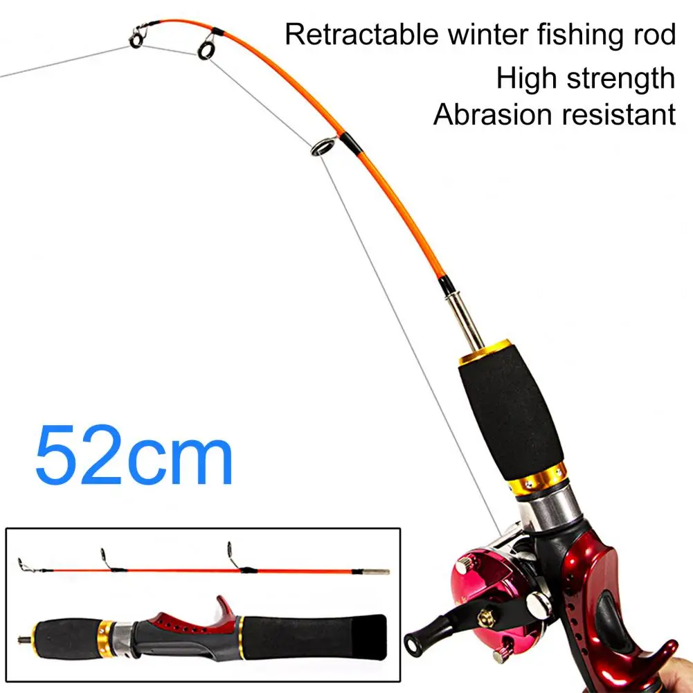 

1 Set Shrimp Rod Telescopic High Strength Winter Fishing Rod Outdoor Fishing 52cm Glass Fiber Ice Fly Fishing Rod Fishing Tools