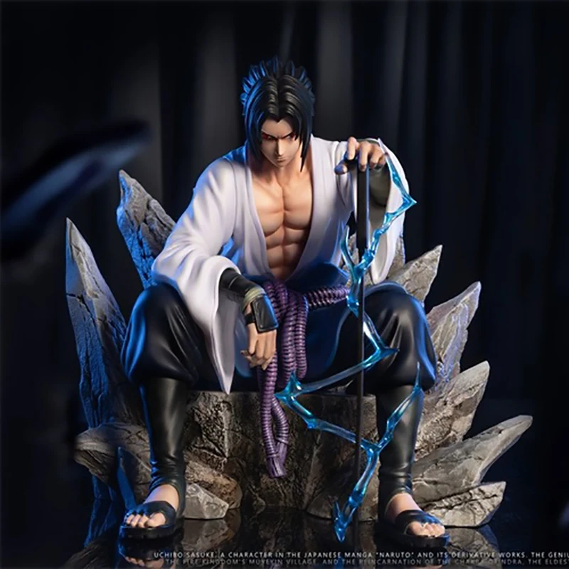 Фигурка Учиха Саске из аниме Наруто оригинальная статуэтка искусственной кожи