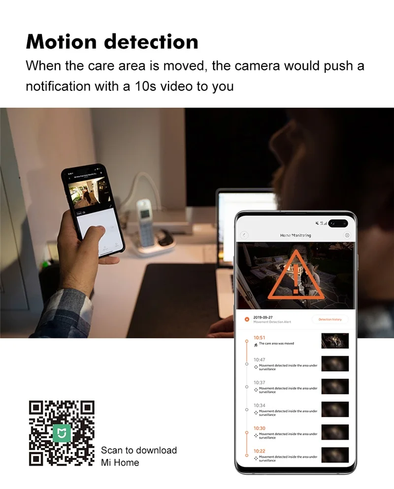 Умная IP-камера Imilab A1 веб-камера 2K 1296P HD Wi-Fi панорамная камера видеонаблюдения с