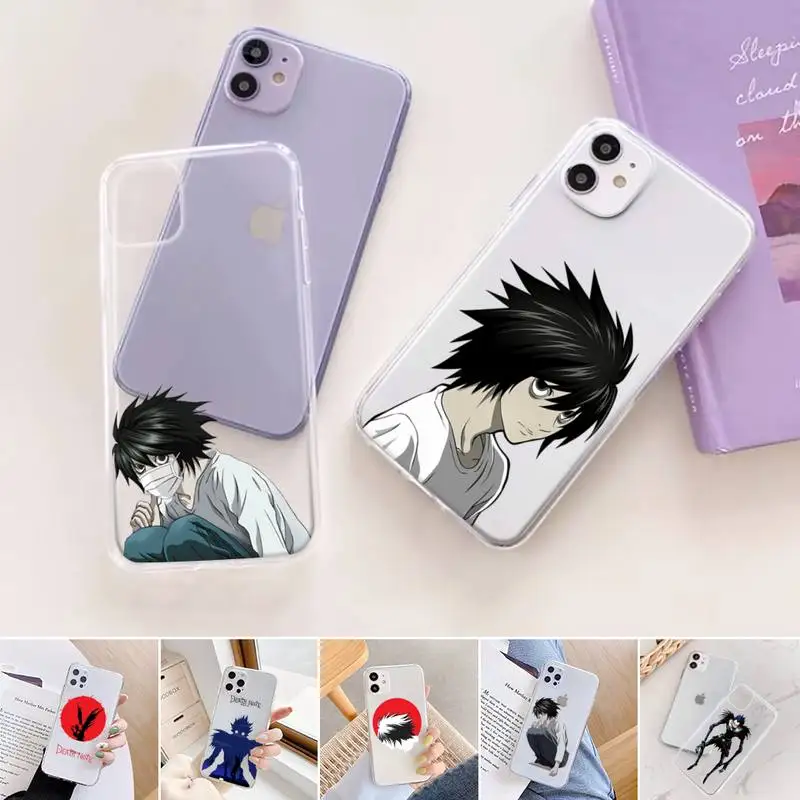 

Death Note Phone Case For iphone 13 12 11 Mini X XS XR Pro Max 8 7 6s 6 5 5s 5c SE Plus Transparent Soft