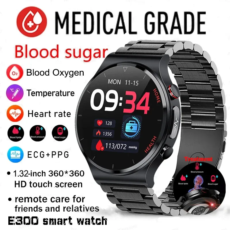 

Blood Sugar ECG+PPG Smart Watch Sangao Laser Therapy Health Heart Rate Blood Pressure Fitness Watches IP68 Waterproof Smartwatch