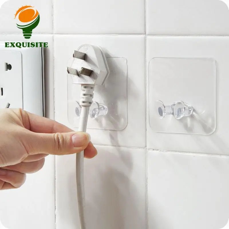 

Держатель розетки для штепсельной вилки без отверстий кронштейн для шнура питания самоклеящийся прозрачный без следов вешалка для гвоздей