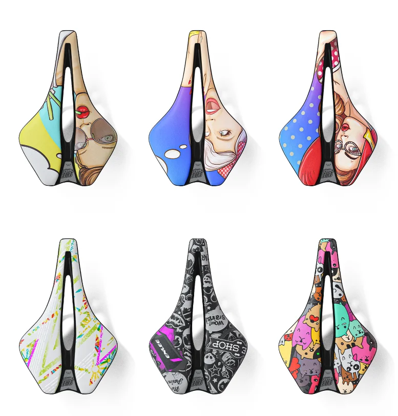 

ENLEE Bicycle Hollow Seat Personality Trend Short Nose Mountain Bike Road Saddle Cushion 12 patterns