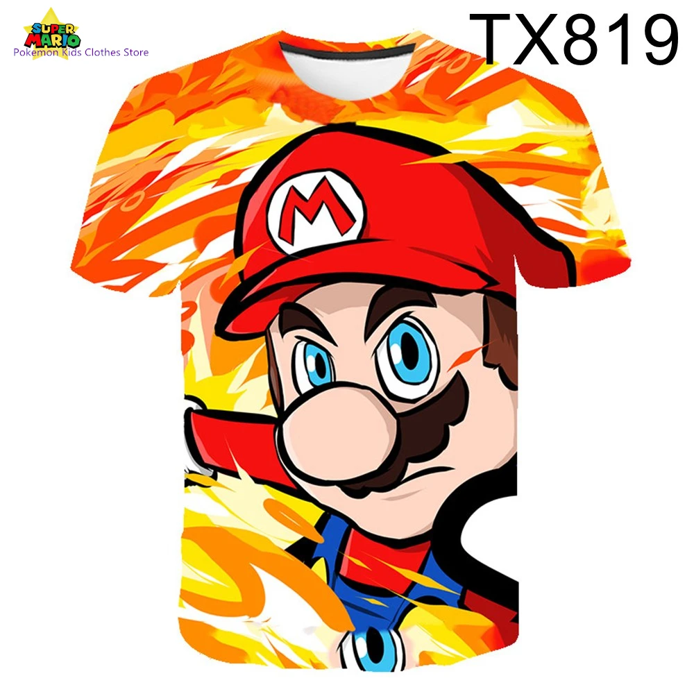 

New Mario Bros Tshrit Men Women Kids Short Sleeve Children Girls T Shirts Popular Super Mario Tops Tee Summer Hot Sale Tees