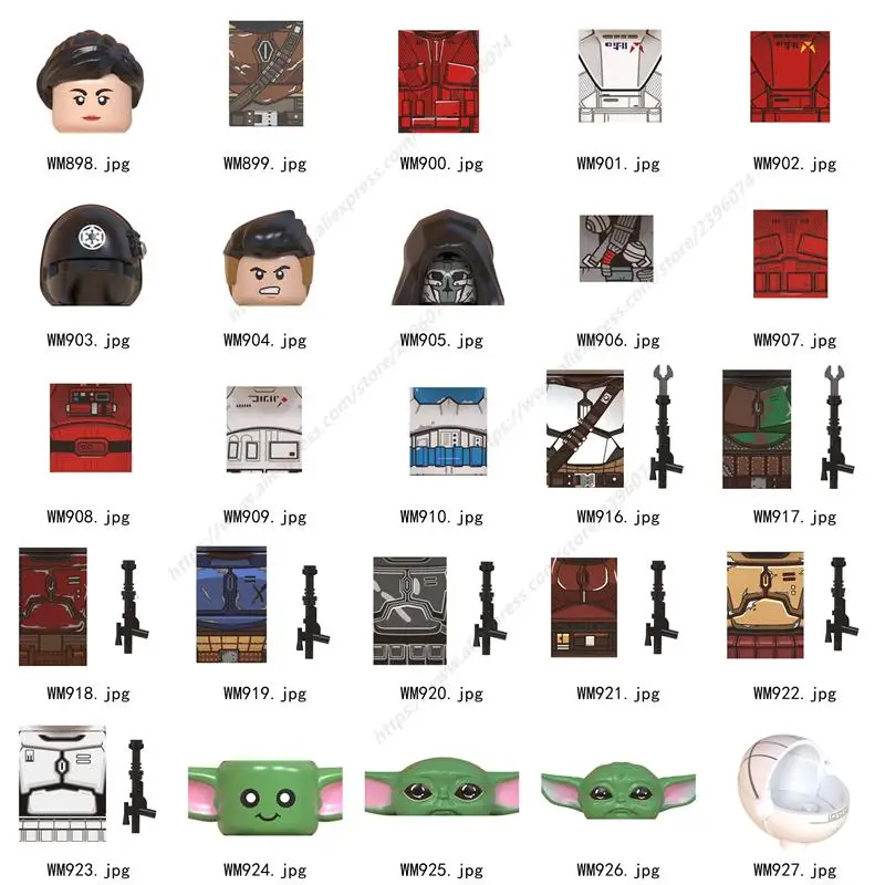

1PCS Single Figures Head accessories Building Blocks Series-122