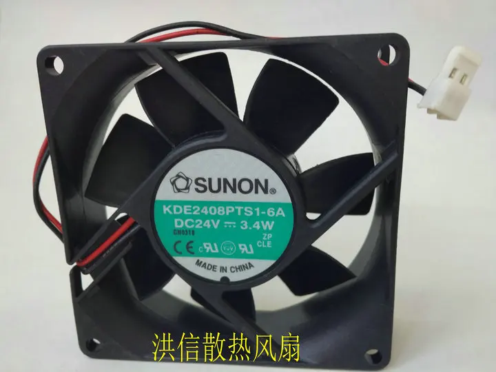 Бесплатная доставка оригинальный SUNON 8025 KDE2408PTS1-6A DC24V 3,4 W Конвертер охлаждающий вентилятор
