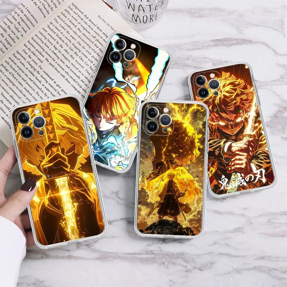 Zenitsu Agatsuma Phone Case Silicone Soft For Iphone 15 14 13 12 11 Pro Mini XS MAX 8 7 6 Plus X XR Cover