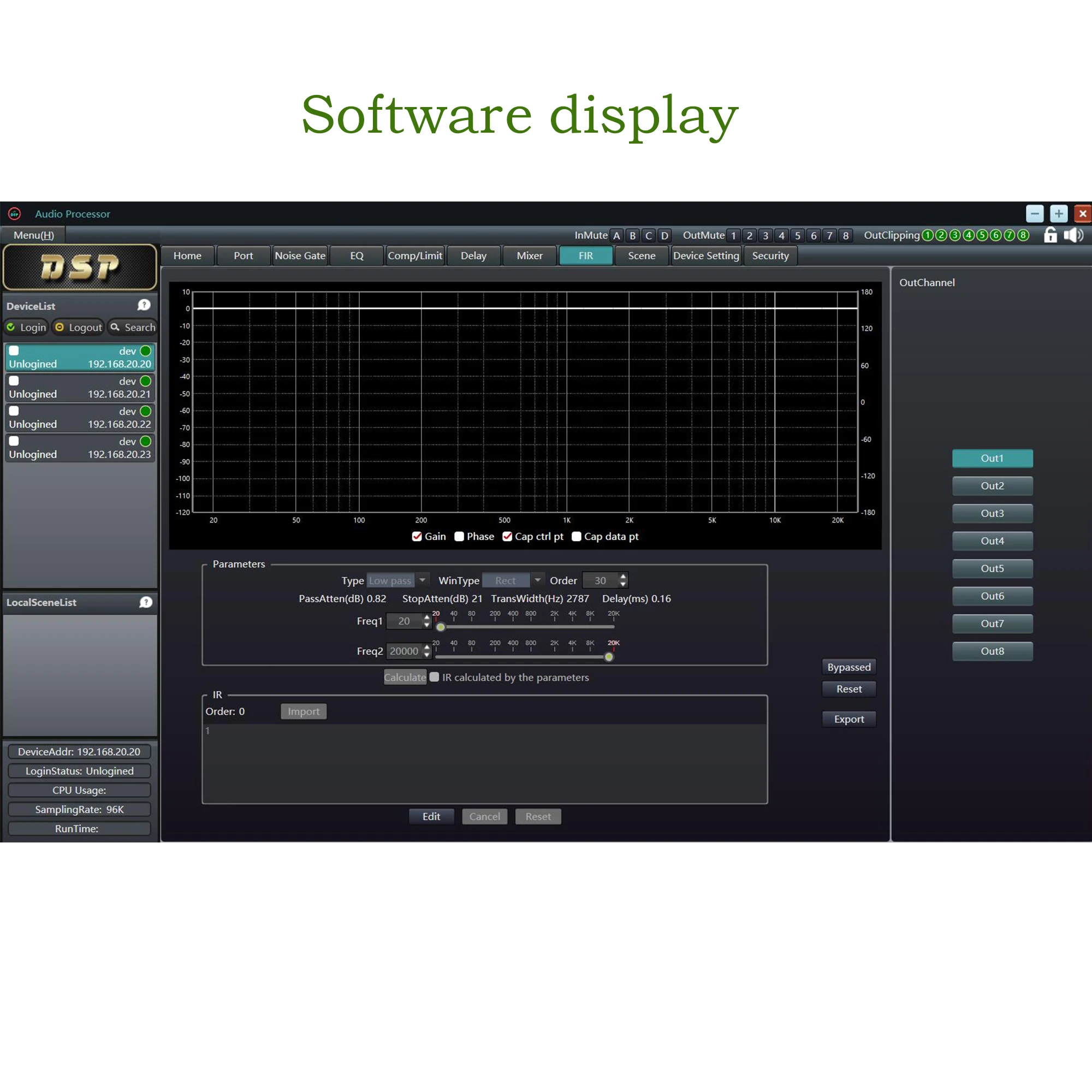Paulkitson DAP4008 4In 8Out профессиональный процессор цифровой 32Bit DSP 13-полосный эквалайзер